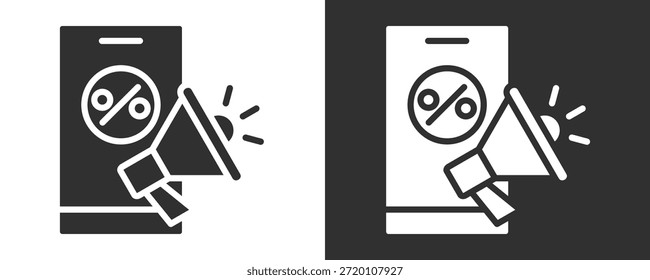 Online Marketing Icon Set Vector Collection Isolated In Black And White