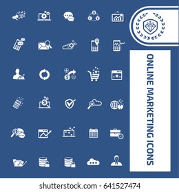 Online marketing icon set,clean vector
