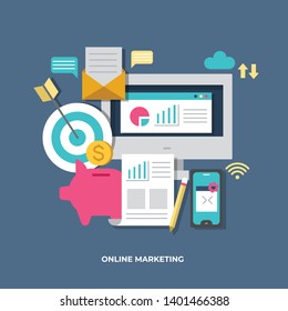 Online marketing icon vector design