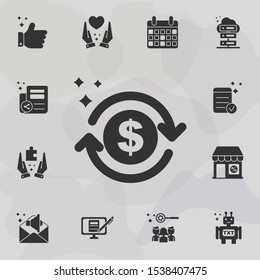 Online marketing, investment icon. Universal set of online marketing for website design and development, app development