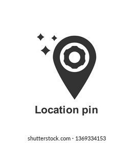 Online marketing, location pin icon. Element of online marketing icon. Premium quality graphic design icon. Signs and symbols collection icon for websites, web design
