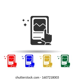 Online marketing, post multi color style icon. Simple glyph, flat vector of online marketing icons for ui and ux, website or mobile application