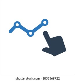 Online marketing report, analysis icon