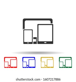 Online marketing, responsive multi color style icon. Simple glyph, flat vector of online marketing icons for ui and ux, website or mobile application
