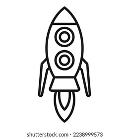 Online marketing rocket icon outline vector. Business media. Internet strategy