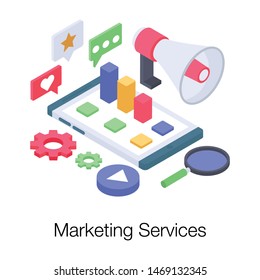 Online marketing services vector design 
