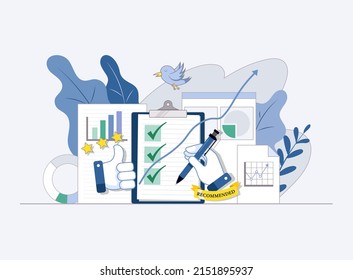 Online Marketing and Social Media Checklist. Digital Statistics Analysis.