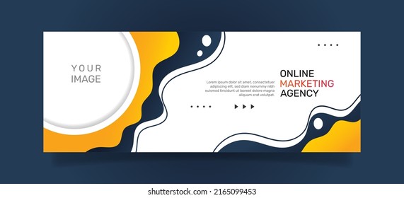 Online marketing social media cover template. - Vector.