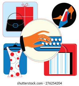 Online Marketing Strategy Branding Commerce Advertising Concept