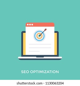 
Online marketing techniques, seo optimization icon design 
