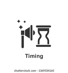 Online marketing, timing icon. Element of online marketing icon. Premium quality graphic design icon. Signs and symbols collection icon for websites, web design