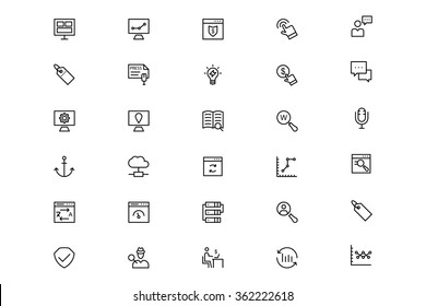 Online Marketing Vectors Line Icons 2 