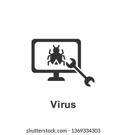 Online marketing, virus icon. Element of online marketing icon. Premium quality graphic design icon. Signs and symbols collection icon for websites, web design