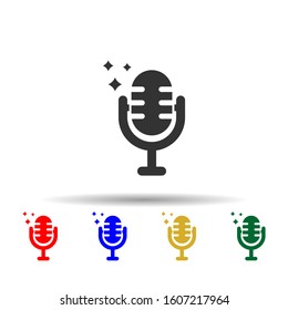 Online marketing, voice multi color style icon. Simple glyph, flat vector of online marketing icons for ui and ux, website or mobile application