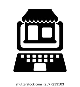 Online Marketplace Icon Isolated On White Background