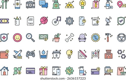 Online marketplace icons icons Simple vector icon. Illustration symbol design template for web mobile UI element. 