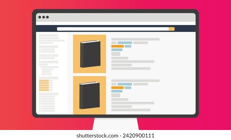 Online Marketplace Interface Design Illustration