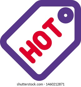 Online marketplace website with hot logotype for new items added