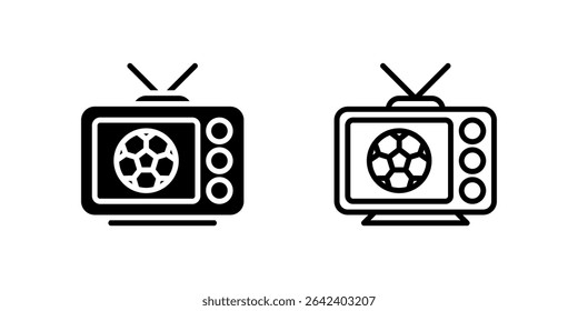 Online match stream icon set for digital viewing