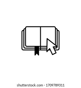 Icono de ilustración vectorial de concepto de material en línea