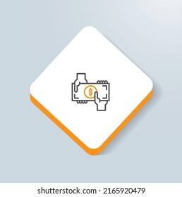 Online Material Exchange Icon Vector Vector Design