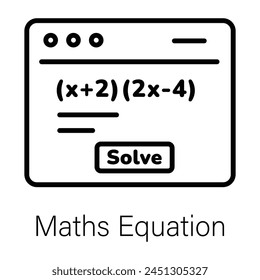Online-mathematische Gleichung, Linienstil-Symbol 
