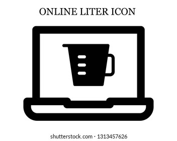 online Measuring cup icon. Editable online Measuring cup icon for web or mobile.