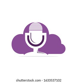Online Media Cloud Vector Logo Design.