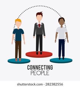 Online media design over white background ,vector illustration.