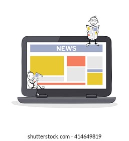 Online Media and News / Vector illustration