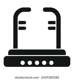 Online-Medienplattform-Symbol einfacher Vektor. In: Game Tech. Cyberglasprojektion