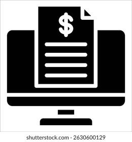 Online Medical Billing Icon Element For Design
