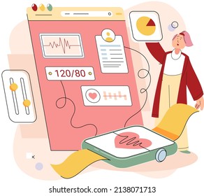 Online medical consultation and support metaphor. Online doctor. Healthcare services, Ask doctor. Tele medicine e-health service. Therapist videocalling phone screen. Diagnosis treatment of patients