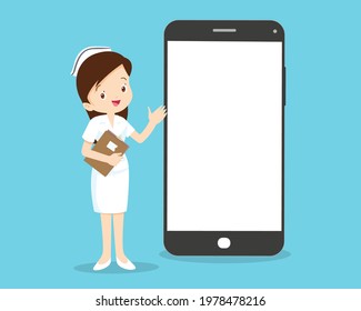 Online medical emergency consultation service, tele medicine. nurse chatting with patient in app messenger on mobile phone. Pharmacy order from drugstore.nurse and smartphone nurse, presentation