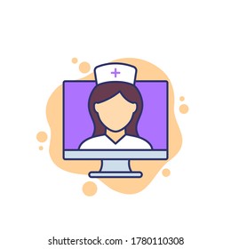 online medical help vector icon