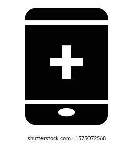 online medical icon glyph vector design