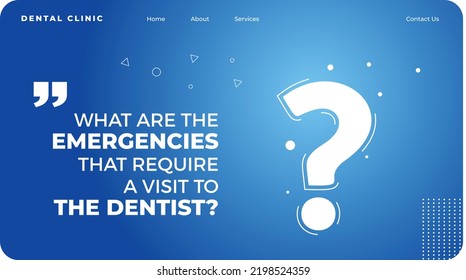 Online Medical Landing Page - FAQ Dental Banner 