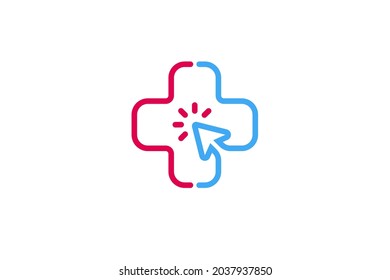 Online medical logo design template. Health and medicine symbol.