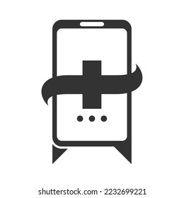 Online medical logo template Icon Illustration Brand Identity