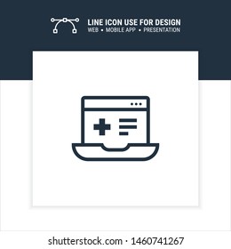 online medical record icon design vector illustration