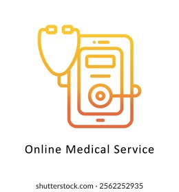 Online Medical Service  Vector Gradient Icon. Eps File 10