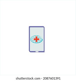 online medical services or online medical consultation icon symbol vector file.