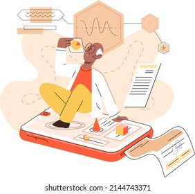 Online medical services mobile app, consultation and prescription medicine, diagnostics, professional doctor connecting and giving consultation for patient, telemedicine metaphor, health care program