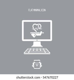 Online medical services - Vector flat icon