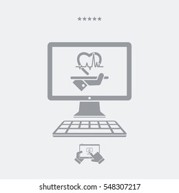 Online medical services - Vector flat icon