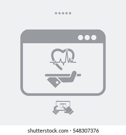 Online medical services - Vector flat icon