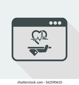 Online medical services - Vector flat icon