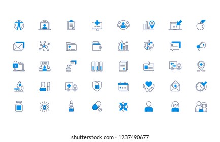 Online Medical Services Vector Icon Set