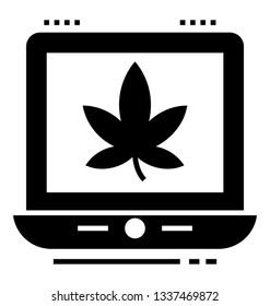 Online medical website, solid vector icon, 