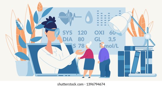 Online Medicine Healthcare Old People Advertising Flat Medical Service Banner Couple of Pensioners Aged Wife Husband Receiving Doctor Consultation Internet Vector Illustration Telemedicine Promotion Online Medicine Healthcare Old People Advertising Flat Medical Service Banner Couple of Pensioners Aged Wife Husband Receiving Doctor Consultation Internet Vector Illustration Telemedicine Promotion